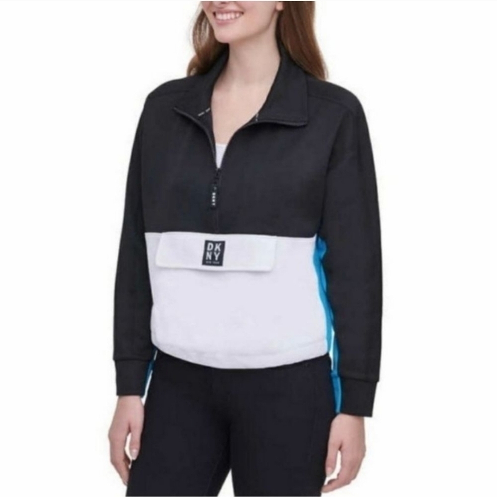 DKNY Sport Colorblock 1/2 Zip Pullover - Size S